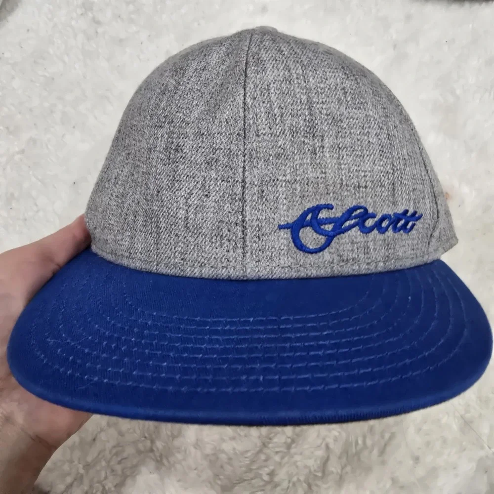 Scott Fly Rods Hat‎ Snapback Cap Gray Blue Wool Blend Fishing Colorado USA